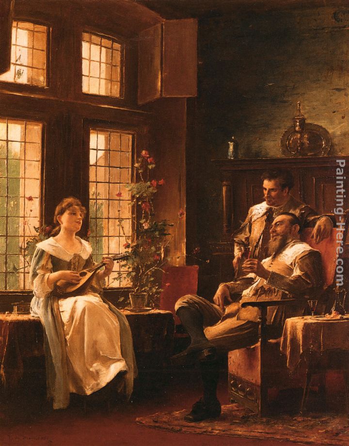 A Tender Chord painting - Mihaly Munkacsy A Tender Chord art painting